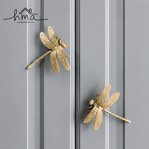 Ensemble de poignées de meuble demi-lune en laiton martelé, finition dorée texturée, poignée de porte semi-circulaire, quincaillerie décorative pour meubles - Product Image 4