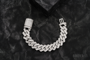 Pulsera de Cadena Cubana de 13mm con Moissanita VVS Iced Out para Hombre, Joyería Hip Hop al por Mayor, Pasa Prueba de Diamante - Product Image 5