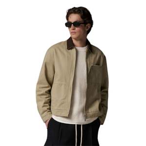 Chaqueta con Cuello en Contraste para Hombre y Mujer en Color Beige con Diseño Elegante, Cierre de Cremallera, Tela de Alta Calidad y Ajuste Cómodo - Product Image 5