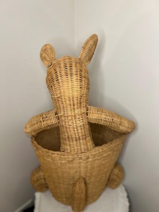 Panier kangourou en osier fait main, paniers de rangement, panier à bouteilles avec poignée, moderne et multifonctionnel - Product Image 5