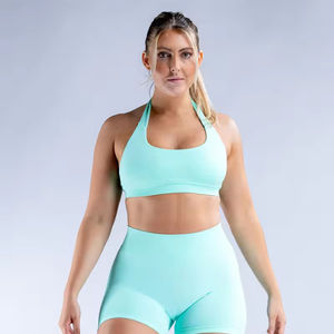 Top Deportivo de Yoga para Mujer, Alta Elasticidad, Secado Rápido, Ajustable, Estilo Halter, Sin Costuras - Product Image 1