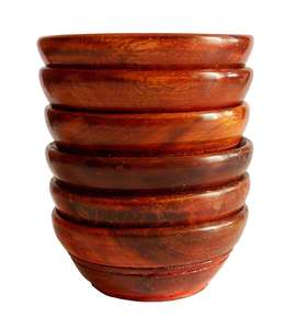 Store Wooden Serving for Kitchen Use Natural Salad Bowl <b>Dinnerware</b> for Fruits Dry Fruits Snacks - Product Image 1