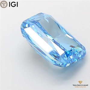 เพชรทรงคุชชั่น 5.00 กะรัต รับรองโดย IGI เพชร CVD ที่เพาะเลี้ยงในห้องปฏิบัติการ ความสะอาดระดับ VS2 สีฟ้าสดใส สำหรับคอลเลกชันเครื่องประดับในฝัน - Product Image 4
