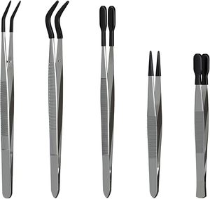 ชุดแหนบต่อขนตาสแตนเลส 5 ชิ้น พร้อมปลายยางสำหรับการใช้งานที่ละเอียด - Product Image 3