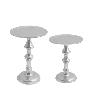 Decorative Candle Stand for Home Decor Silver Finished Casted Aluminium Candle Pillar Holder Handmade Customized - Product Image 3