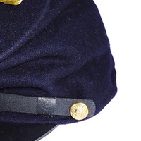 Gorras Kepi de la Más Alta Calidad con Bordado de Reproducción Americana, Patrón de Banda de Sudor de Lana Americana y Corona Dorada Médica