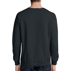 Sweat-shirt à capuche noir pour homme, coupe oversize, en polaire, décontracté, streetwear, vêtement d'hiver, avec poche, logo avant, écologique - Product Image 2