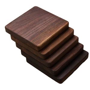 Posavasos de madera de nogal de diseño clásico, Color marrón para Hotel y restaurante, posavasos de mesa para servir té y café - Product Image 1