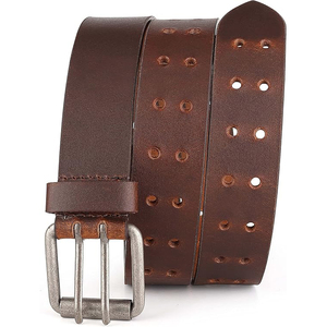 Cinturón de Cuero Genuino Reversible Marrón Cognac de 3.5cm de Ancho con Hebilla de Pasador, Ajuste Personalizado, Casual, Formal, de Acero, Impermeable y Ecológico - Product Image 3