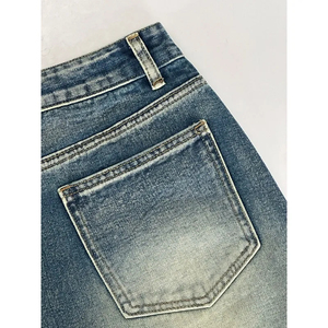 Women 100% Cotton Jeans Denim <b>Shorts</b> Y2K Retro Slant Pocket Casual Wide Leg <b>Summer</b> Korean Jorts High-end Versatile Customizable - Product Image 4