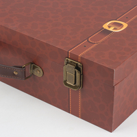 Vente en gros d'usine de carton rigide en papier au design de luxe avec logo personnalisé avec poignée emballage de vêtements jouets valise boîte-cadeau pour bébé