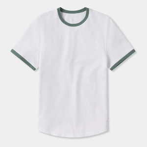Nouveaux T-shirts décontractés pour hommes, style personnalisé, col rond, manches courtes, tricotés, 100% coton, séchage rapide, respirants, coupe classique - Product Image 2