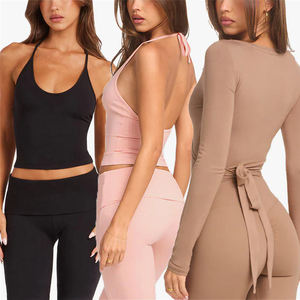 Conjunto Deportivo Sexy de Secado Rápido y Transpirable para Mujer, Estilo Naked Feeling, Ligero, para Yoga, Fitness, Spandex/Nylon - Product Image 1