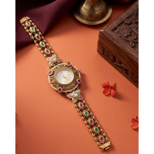 Indian Ethnic Artificial Jewellery-Sujata Premium Chorski Brass Watch - Product Image 1