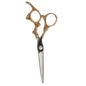 Tijeras de Barbero de la Mejor Calidad, Cuchillas Ultra Afiladas con Acabado Espejo, Tijeras para Cortar Cabello con Mango Dorado, Tijeras de Peluquería - Product Image 6