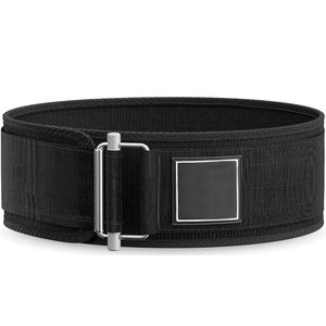 Precio de fábrica, venta al por mayor, logotipo personalizado, cinturón de levantamiento de pesas de neopreno autoblocante de 4 pulgadas, equipo de levantamiento de pesas profesional de nailon 100% - Product Image 2