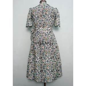 Vestido Moderno Casual de Manga Corta para Fiesta, Estilo Dulce y Elegante para Mujer, Estampado a Mano, de Algodón, Tipo Canguro, Cómodo y Corto - Product Image 6