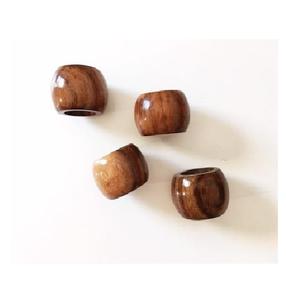 Anillo de servilleta de madera de lujo estilo americano para decoración de mesa de fiesta y boda, soporte de servilleta redondo. - Product Image 1