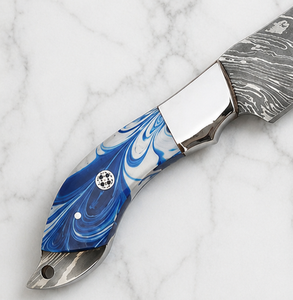 Custom Handmade Modern Ambidextrous <b>Boning</b> <b>Knife</b> Damascus Steel Blade 3.0mm Thickness Resin <b>Handle</b> Leather Sheath 8-9.9in Extra - Product Image 2