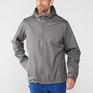 Wholesale Mens 100%Nylon <b>Packable</b> Custom Logo Waterproof <b>Jacket</b> Light Weight Rain <b>Jacket</b> - Product Image 5