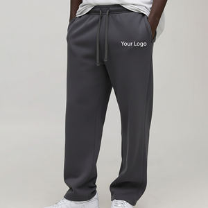 Pantalones Jogger Personalizados OEM/ODM, Corte Recto, 100% Algodón Canvas, Gruesos, con Logotipo Bordado Personalizado y Color Sólido - Product Image 1