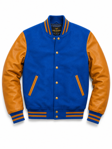 Furat <b>Leathers</b> Embroidery <b>Leather</b> Letterman Varsity <b>Jacket</b> Streetwear Casual Winter Style Windproof Breathable <b>Men's</b> OEM Service - Product Image 1