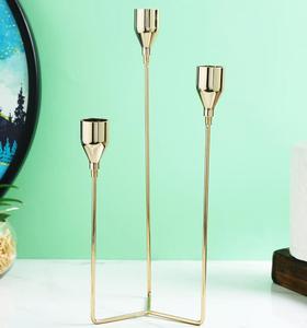 Modern Gold <b>Brass</b> <b>Candlestick</b> Holder Set for Home Decoration - Product Image 1