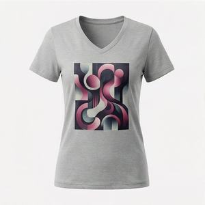 T-shirt pour femme à imprimé graphique, coupe confortable, tissu léger et respirant, idéal pour un usage quotidien, tendance, couleur personnalisée - Product Image 1