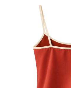 Customized Rust <b>Red</b> Satin Cami Shorts Pajama Set Women Sleepwear Soft Silk Nightwear Two Piece Summer Lounge Set With <b>Bow</b> - Product Image 4
