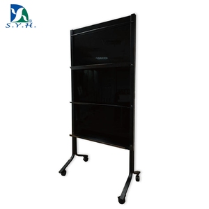 Movable Double-Sided Magnetic <b>Black</b> Partition <b>Board</b> for Workspace Organization - Product Image 1