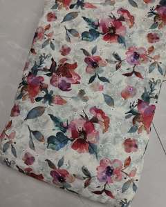 Tissu imprimé numérique de qualité export, motif floral, polyester, coton, rayonne, pour robe, chemisier, vêtements pour femmes - Product Image 2