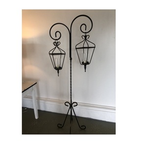 Industrial Design Metal Lantern With Floor Stand For Modern Apartment <b>Decor</b> And Stylish Candle Display - Product Image 6