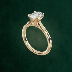 Anillo de Oro Sólido de 18K con Corte Ovalado y Halo Oculto con Engaste de Puntas - Precio de Fábrica OEM Personalizado B2B - Product Image 5