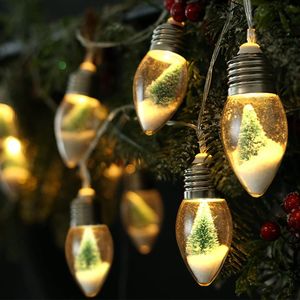 2 luci natalizie a batteria da 2 m con effetto globo di neve per albero di Natale o decorazioni domestiche - Product Image 1
