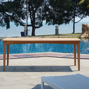 Table à manger rectangulaire en bois massif Satifa, couleur naturelle, pour la maison et les restaurants - Product Image 5