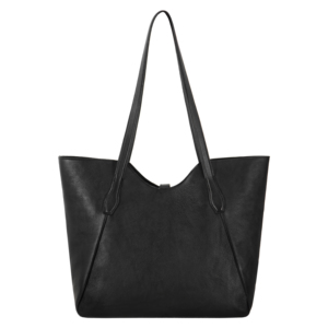 Sac fourre-tout en cuir de vachette véritable noir pour femme, grande capacité, sac à bandoulière avec pompon, sac de shopping haut de gamme, OEM ODM - Product Image 2