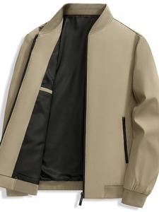 Giacca da uomo personalizzata con zip a maniche lunghe, leggera, casual, produttore OEM ODM, design leggero, antivento e confortevole - Product Image 4