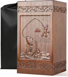 Urnes funéraires en bois pour adultes, urnes de crémation artisanales en bois poli, urnes funéraires à bas prix - Product Image 2