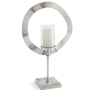 Professional Event Sculptural Centerpiece Wholesale <b>Hammered</b> Silver Pillar Stand Designer Handcrafted Abstract Art Candle <b>Holder</b> - Product Image 1
