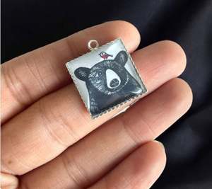 Résine rue pendentif verre charme bijoux résultats et composants - Product Image 3