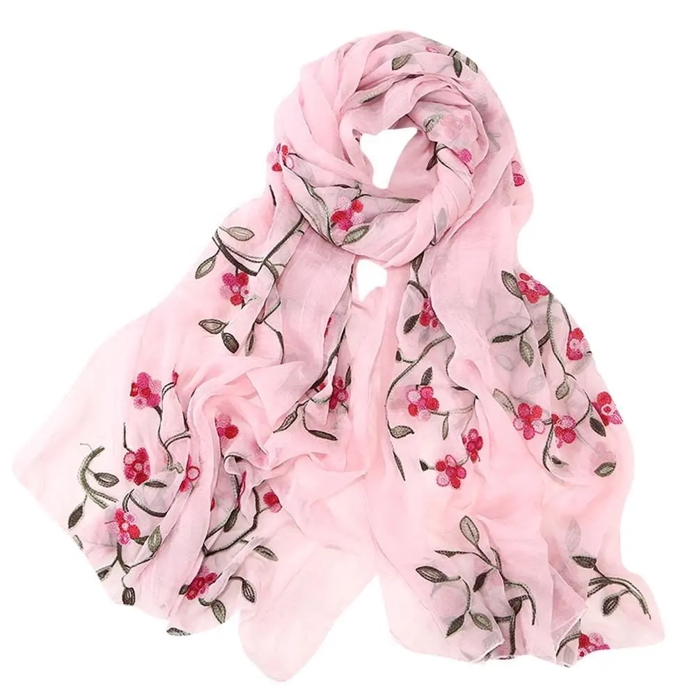 Lenço estampado floral personalizado de alta qualidade, artesanal, de algodão rayon, lenço xale, hijab para mulheres da índia.