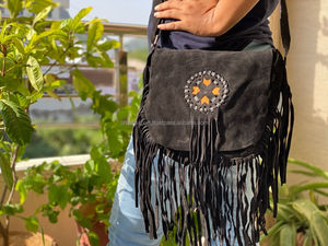 Sac à bandoulière en cuir suédé à franges, petite taille, sacs à main pour téléphone, sac à bandoulière Boho élégant multi-usages de haute qualité pour femmes, nouvel arrivage - Product Image 6