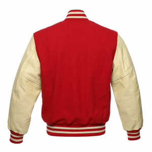 Unisex Winter Varsity <b>Jacket</b> 100% Wool Hooded Breathable Quick Dry Embroidery Stand Collar <b>Patchwork</b> Zipper Closure FrontBack - Product Image 2