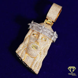 Collar con Colgante de Diseño Jesus Piece con Diamantes Moissanite VVS y Plata de Ley 925, Joyería Streetwear - Product Image 2