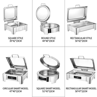 Chauffe-Plats Rectangulaires en Acier Inoxydable Yurtrain pour Traiteur, Banquets et Fêtes