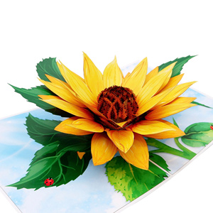 Wholesale Handmade 3D Pop Sunflower Greeting Card Vietnam <b>Paper</b> Crafts Custom Design Laser Cut Card Gift Decoration Viet-<b>craft</b> - Product Image 1