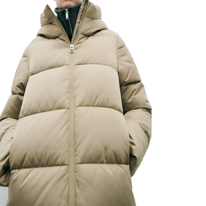 Veste matelassée longue imperméable pour femme, manteau d'hiver chaud à capuche, fermeture éclair intégrale, doux, décontracté, pour l'extérieur, usage quotidien, OEM ODM personnalisé - Product Image 2