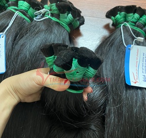 Gran oferta de extensiones de cabello a granel liso Natural 100% cabello humano vietnamita sin enredos muy sedoso fácil de usar grande en Stock - Product Image 6