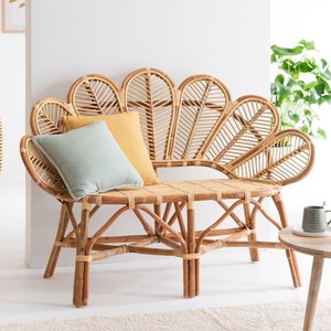 Elegante sofá de ratán tejido para terraza de cafetería u hotel, sofás de decoración de alta calidad en caña natural. - Product Image 3