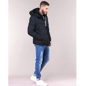 Custom Winter Outdoor Men's Windproof Waterproof Anti-Uv Embroidery <b>Fleece</b> <b>Lined</b> Nylon Puffer <b>Jacket</b> with Front Logo Hiking - Product Image 3